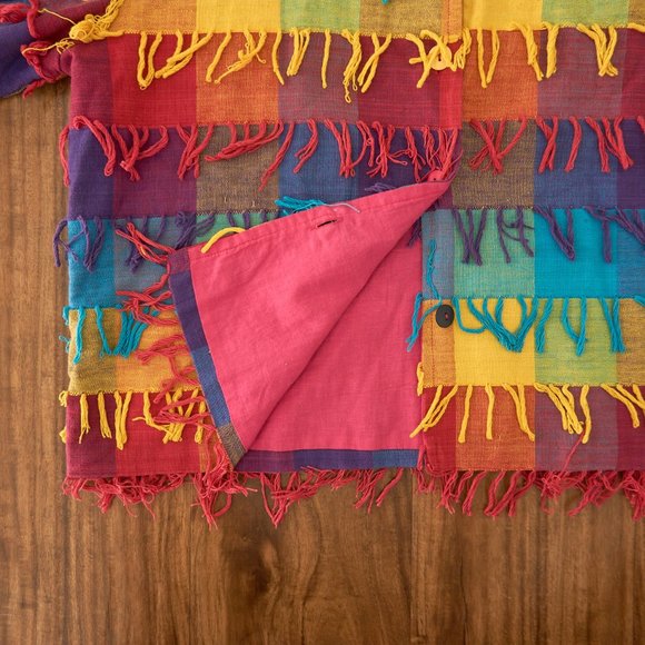 Don’t Mess With Texas Womens Multicolor Block Jacket with Fringes, Size XL - Picture 8 of 9